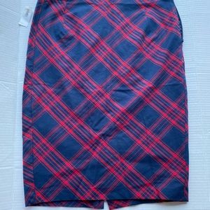 Old Navy, Clueless Prep, Navy Blue with Red Plaid Skirt Size 6